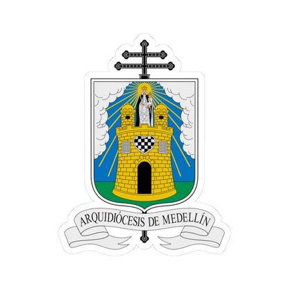 Escudo Arquidiócesis de Medellín (Colombia) (Coat of Arms) STICKER Vinyl Kiss-Cut Decal - The Sticker Space