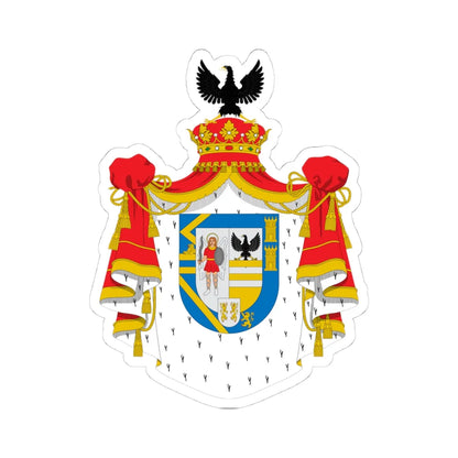 Escudo Atlixco (Costa Rica) (Coat of Arms) STICKER Vinyl Kiss-Cut Decal 4 Inch White - The Sticker Space