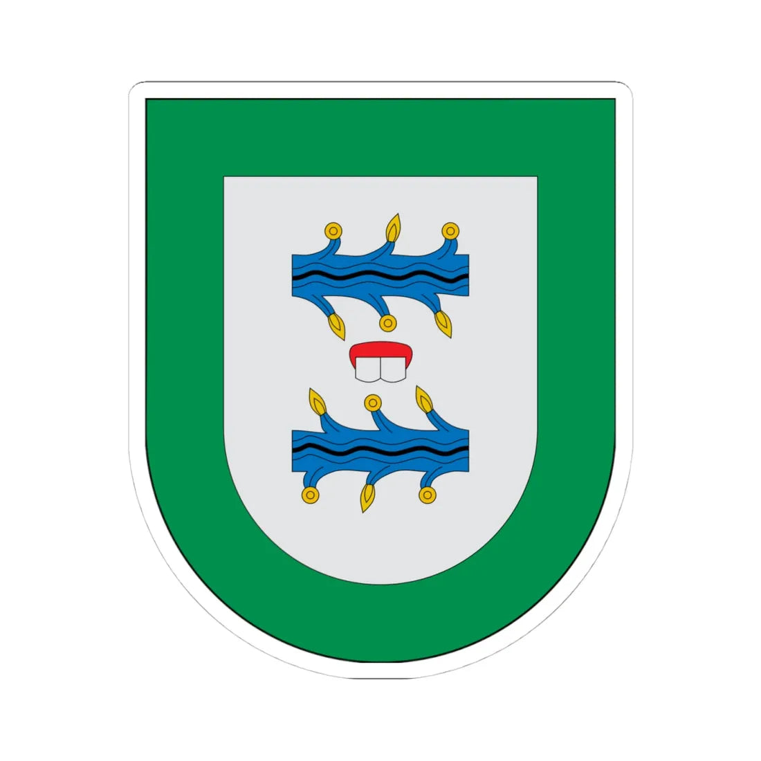 Escudo Atzala (Mexico) (Coat of Arms) STICKER Vinyl Kiss-Cut Decal 4 Inch White - The Sticker Space