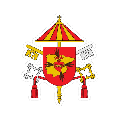 Escudo Basílica del Sagrado Corazón de Jesús de Getafe (Spain) (Coat of Arms) STICKER Vinyl Kiss-Cut Decal 3 Inch White - The Sticker Space