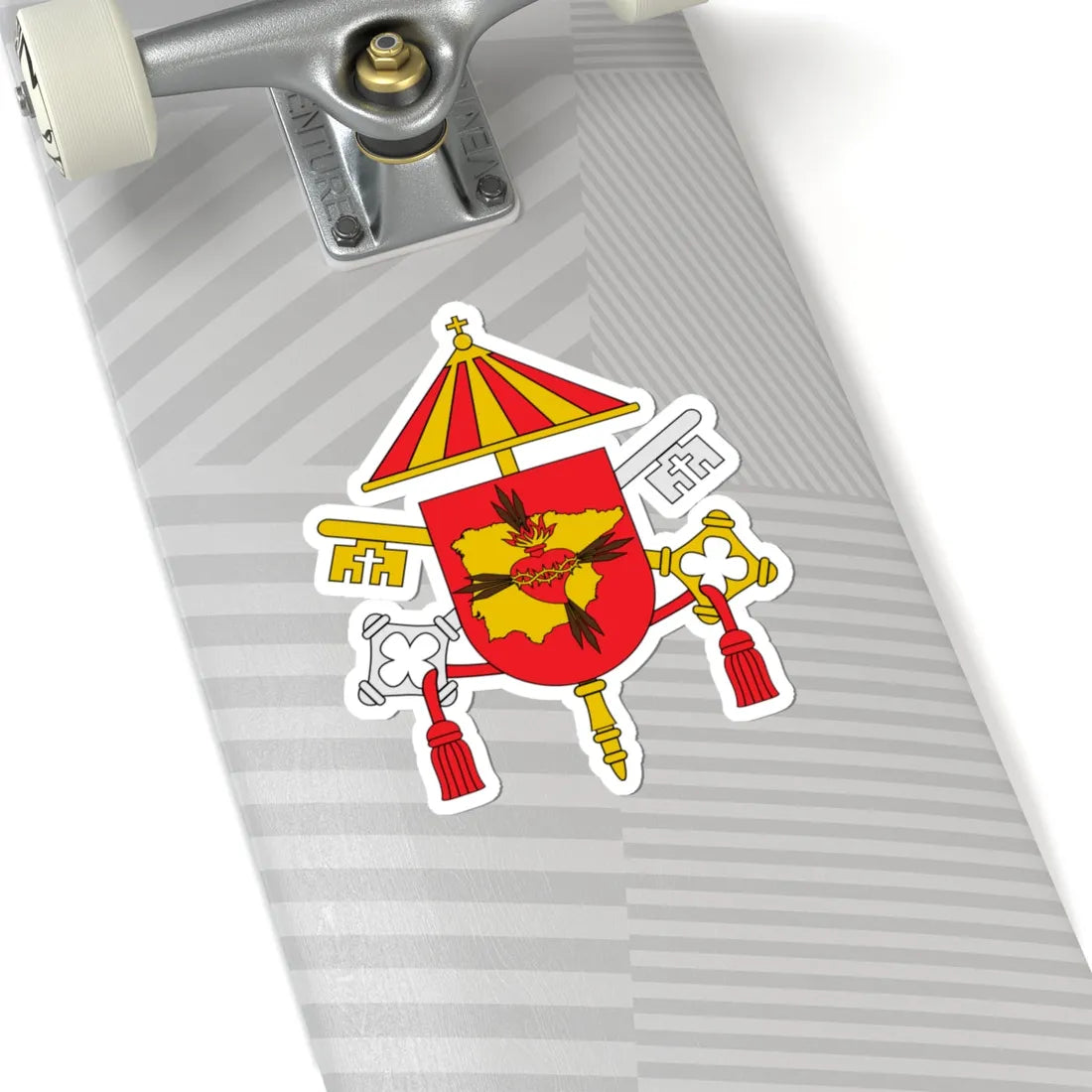 Escudo Basílica del Sagrado Corazón de Jesús de Getafe (Spain) (Coat of Arms) STICKER Vinyl Kiss-Cut Decal - The Sticker Space