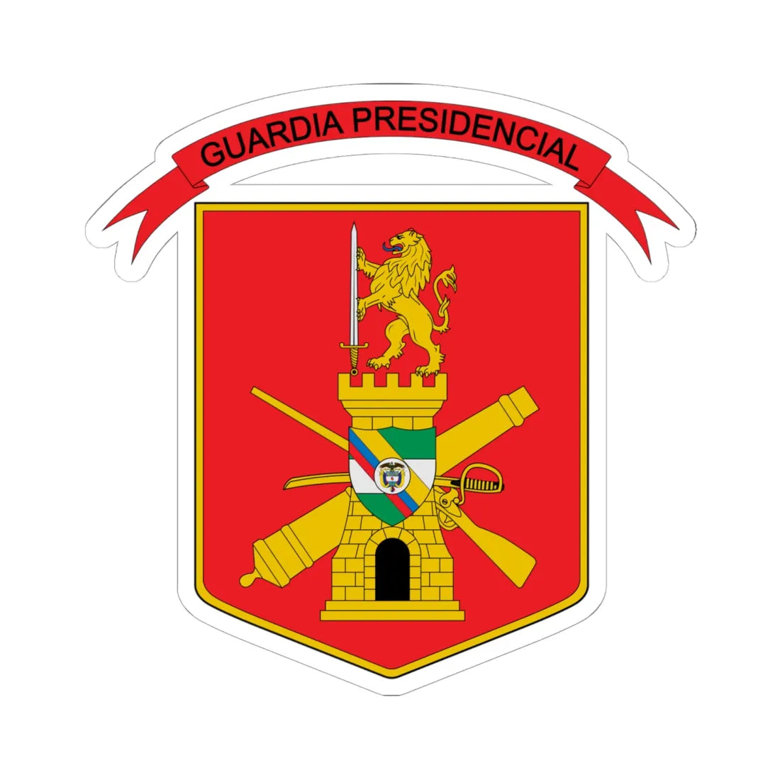 Escudo Batallon Guardia Presidencial-Colombia (Colombia) (Coat of Arms) STICKER Vinyl Kiss-Cut Decal - The Sticker Space