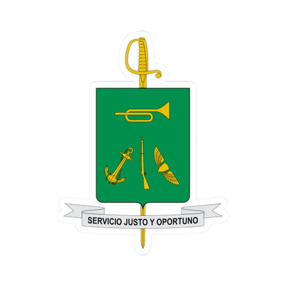 Escudo Caja de Retiro de las FF.MM-Colombia (Colombia) (Coat of Arms) STICKER Vinyl Kiss-Cut Decal 2 Inch White - The Sticker Space