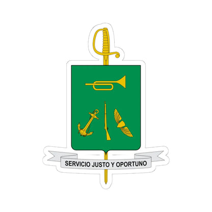 Escudo Caja de Retiro de las FF.MM-Colombia (Colombia) (Coat of Arms) STICKER Vinyl Kiss-Cut Decal 6 Inch White - The Sticker Space