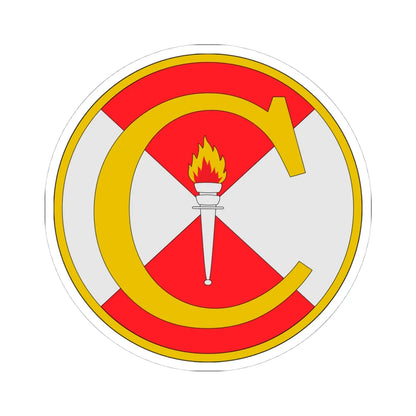 Escudo Centro de Educacion Militar-Colombia (Colombia) (Coat of Arms) STICKER Vinyl Kiss-Cut Decal 4 Inch White - The Sticker Space