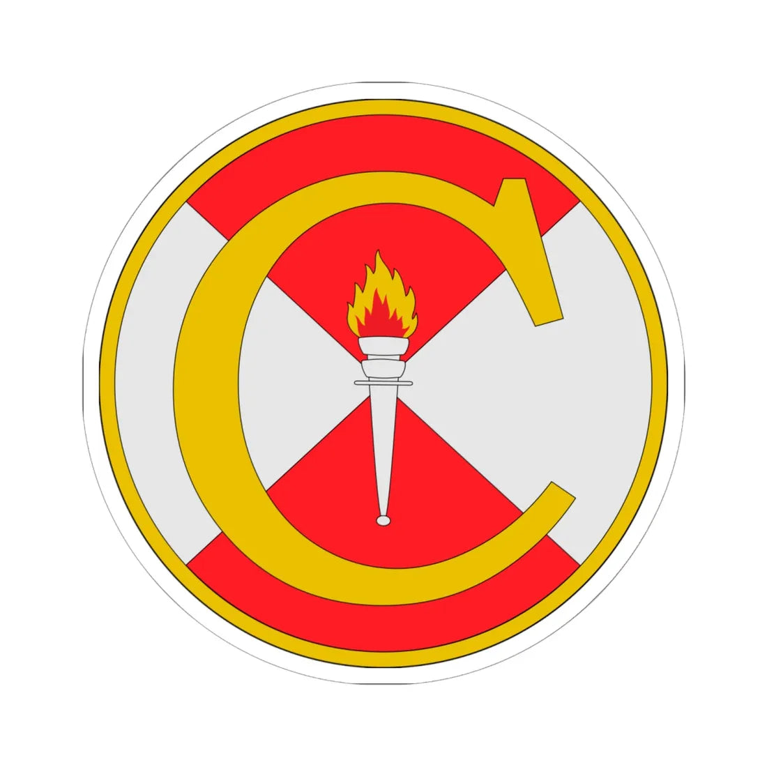Escudo Centro de Educacion Militar-Colombia (Colombia) (Coat of Arms) STICKER Vinyl Kiss-Cut Decal 6 Inch White - The Sticker Space