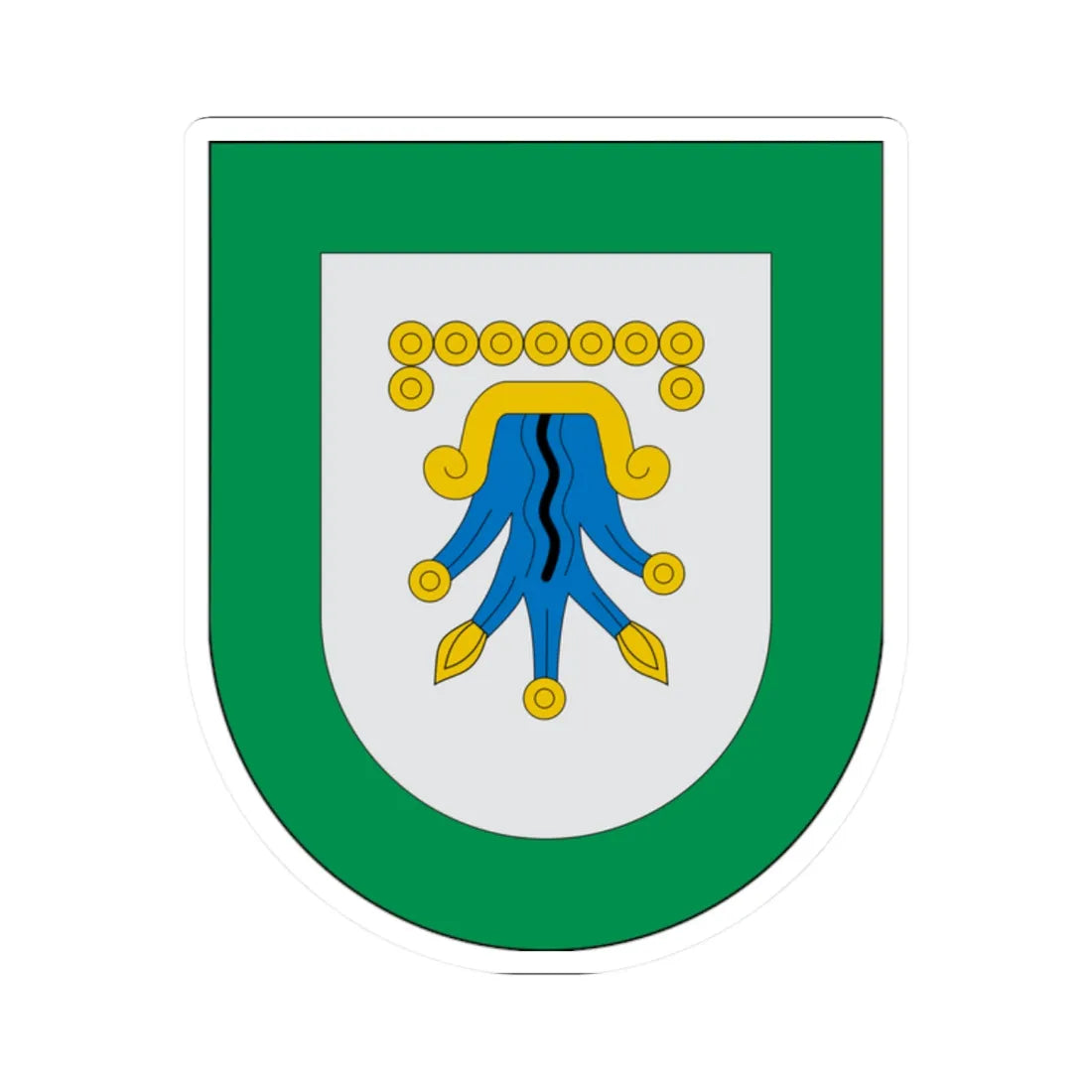 Escudo Chignahuapan (Mexico) (Coat of Arms) STICKER Vinyl Kiss-Cut Decal 2 Inch White - The Sticker Space