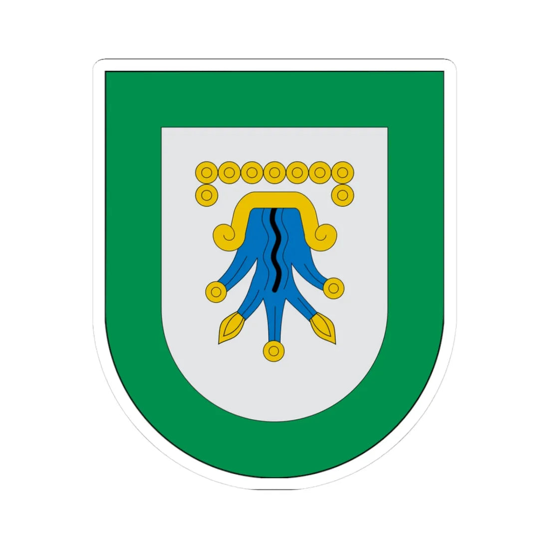Escudo Chignahuapan (Mexico) (Coat of Arms) STICKER Vinyl Kiss-Cut Decal 3 Inch White - The Sticker Space