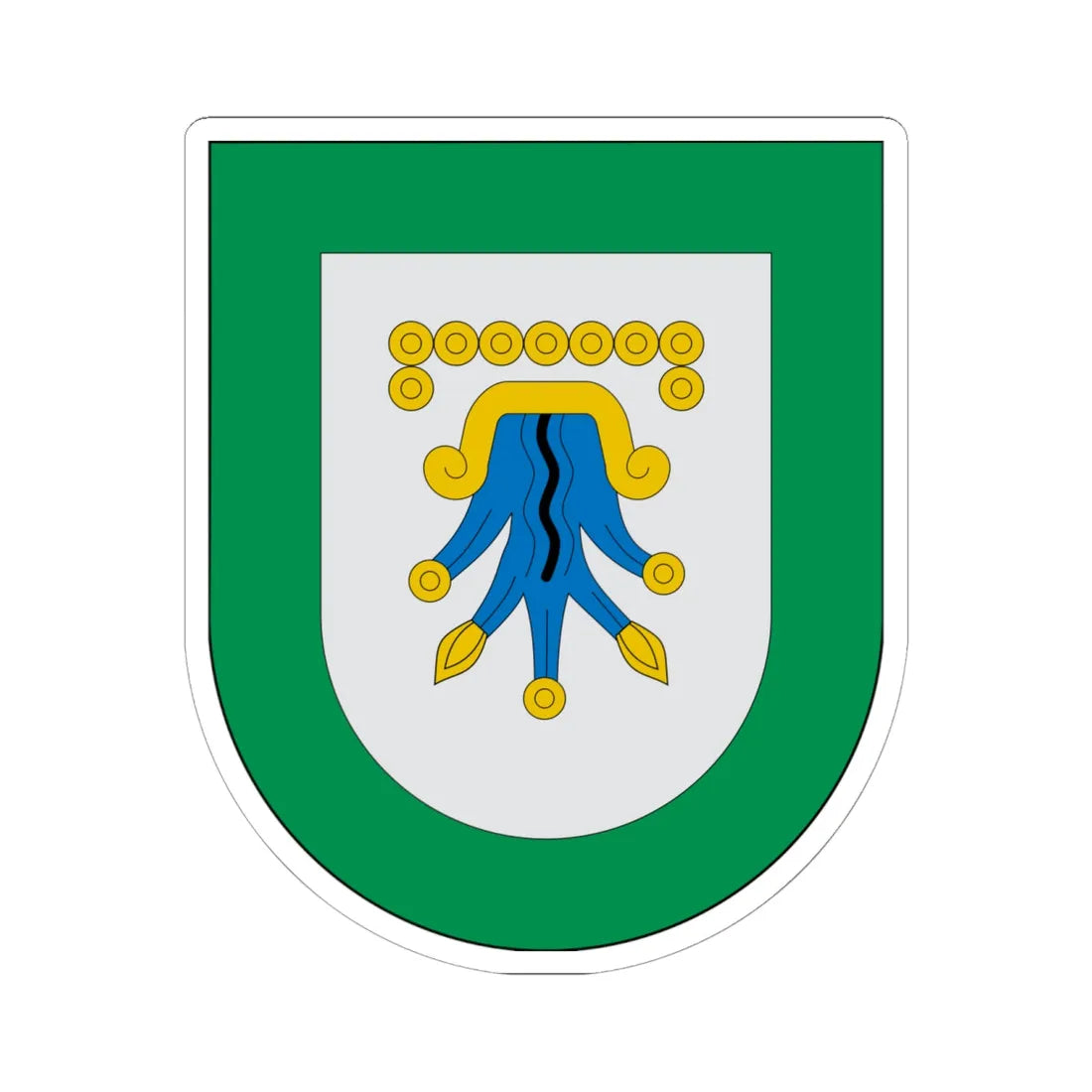 Escudo Chignahuapan (Mexico) (Coat of Arms) STICKER Vinyl Kiss-Cut Decal 6 Inch White - The Sticker Space