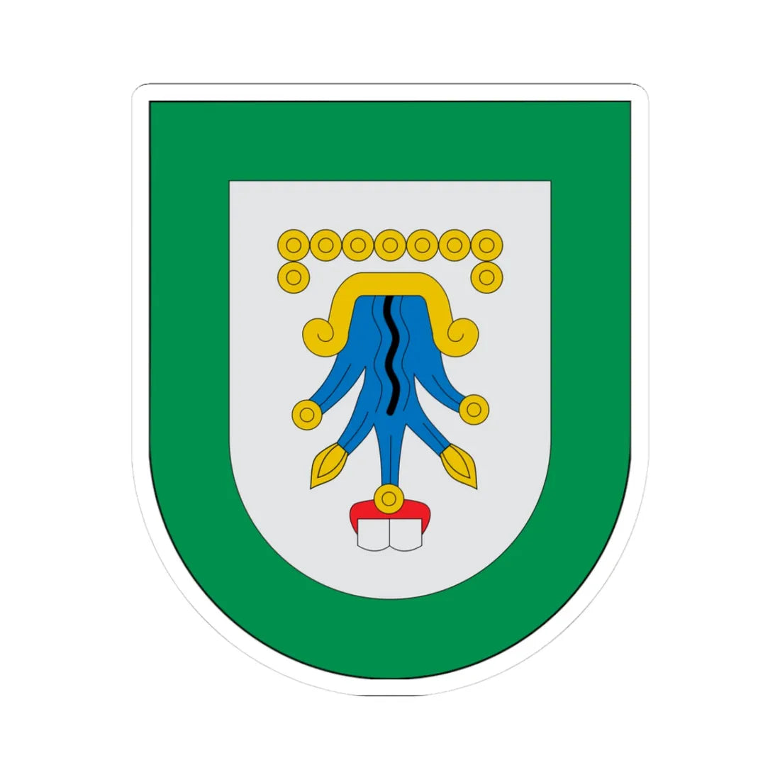 Escudo Chignautla (Mexico) (Coat of Arms) STICKER Vinyl Kiss-Cut Decal 3 Inch White - The Sticker Space