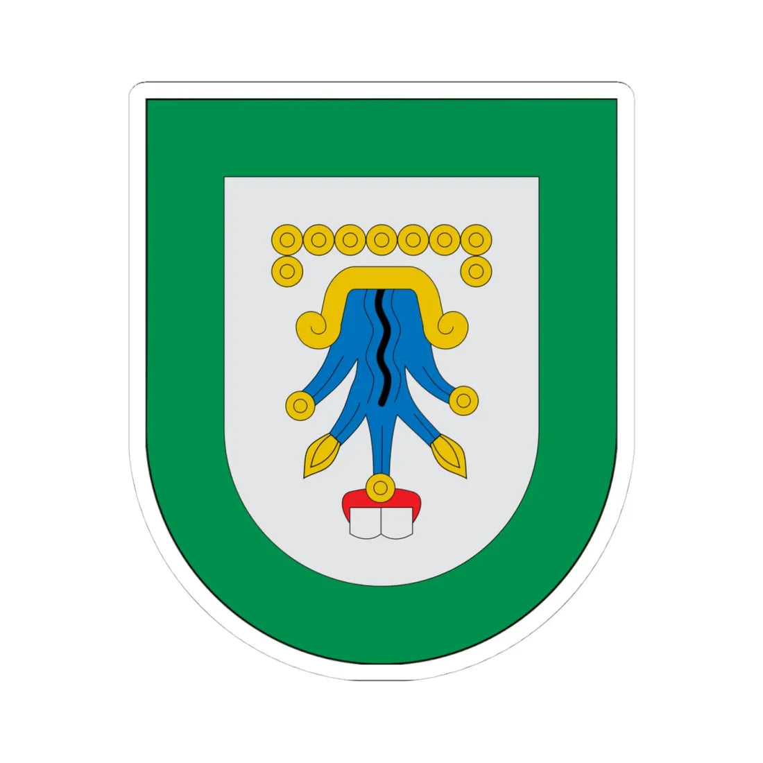 Escudo Chignautla (Mexico) (Coat of Arms) STICKER Vinyl Kiss-Cut Decal 4 Inch White - The Sticker Space