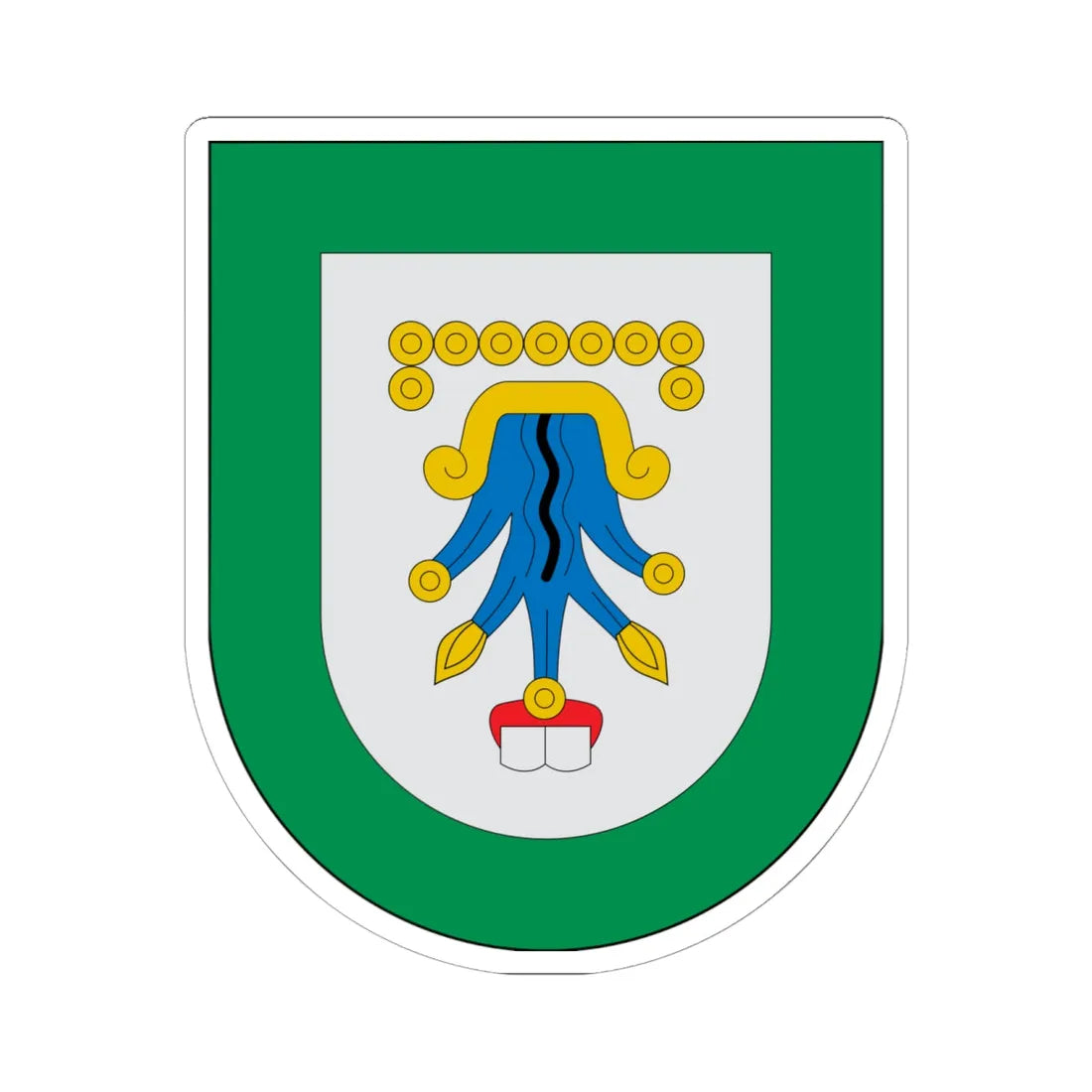 Escudo Chignautla (Mexico) (Coat of Arms) STICKER Vinyl Kiss-Cut Decal 6 Inch White - The Sticker Space