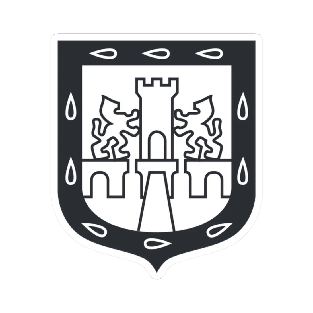 ESCUDO CIUDAD DE MEXICO (Costa Rica) (Coat of Arms) STICKER Vinyl Kiss-Cut Decal 2 Inch White - The Sticker Space