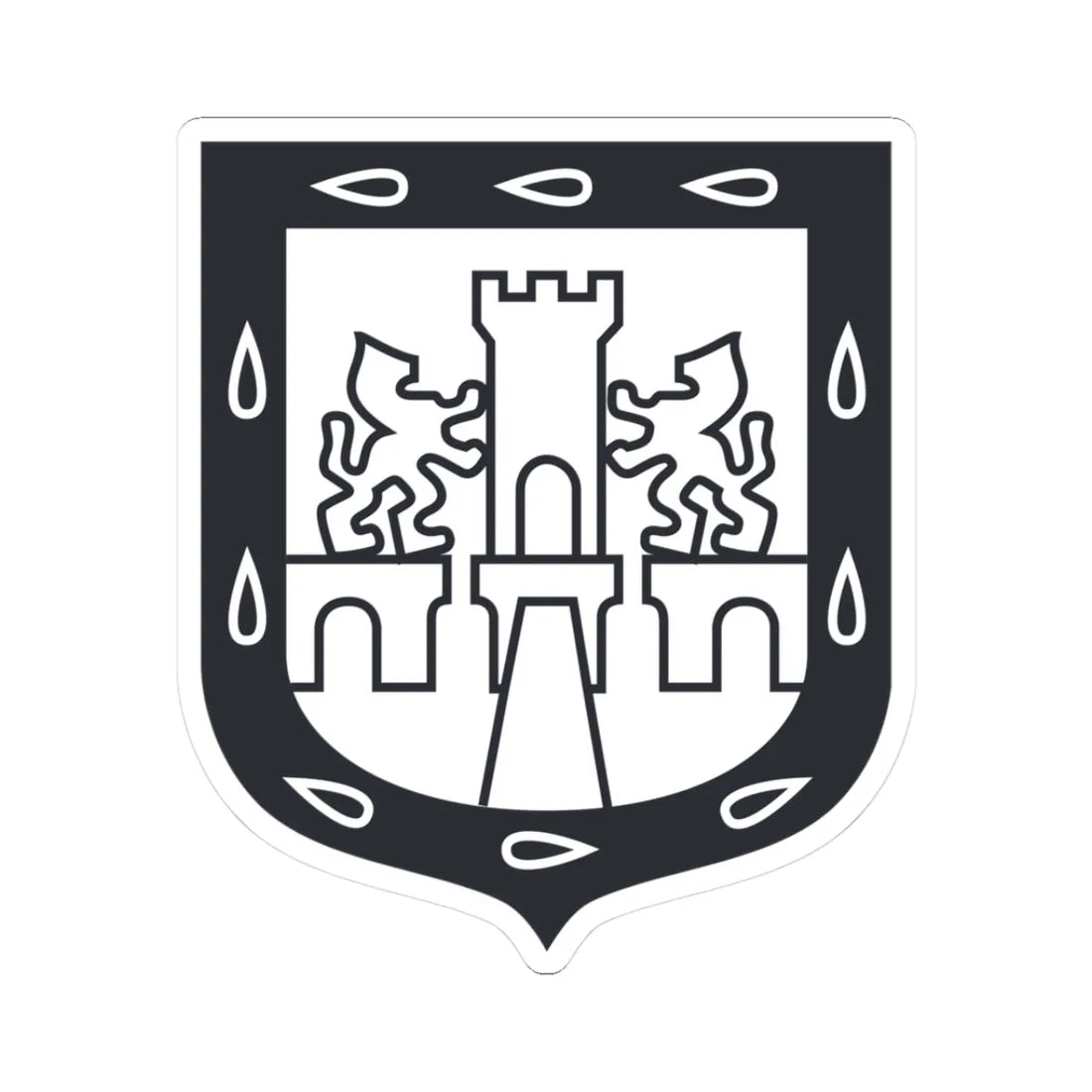 ESCUDO CIUDAD DE MEXICO (Costa Rica) (Coat of Arms) STICKER Vinyl Kiss-Cut Decal 3 Inch White - The Sticker Space