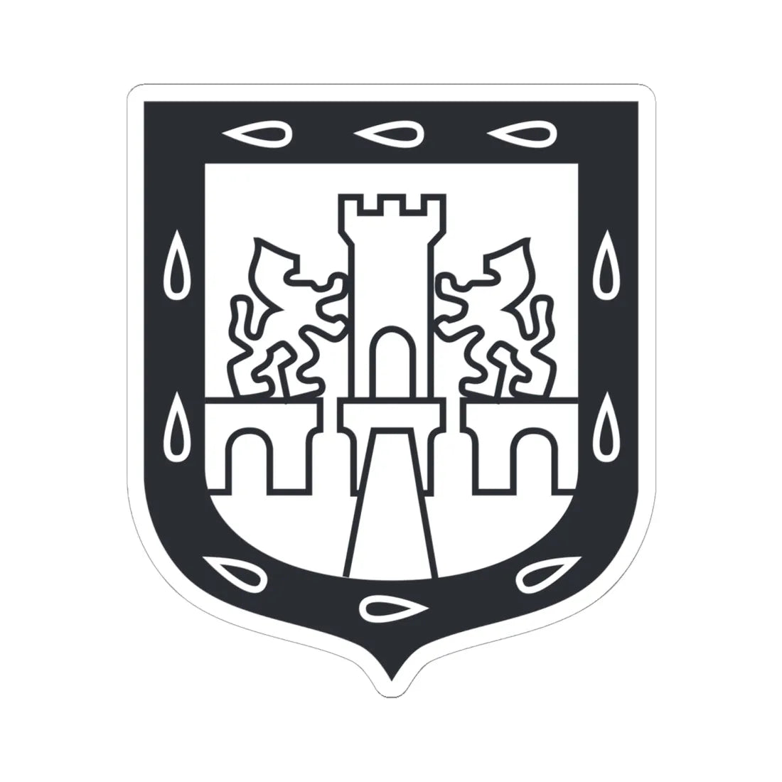 ESCUDO CIUDAD DE MEXICO (Costa Rica) (Coat of Arms) STICKER Vinyl Kiss-Cut Decal 6 Inch White - The Sticker Space