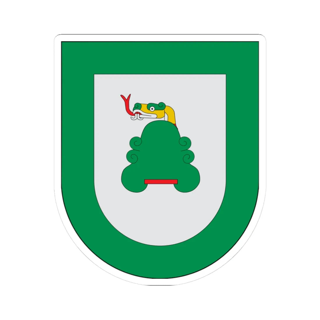 Escudo Coatepec (Mexico) (Coat of Arms) STICKER Vinyl Kiss-Cut Decal 3 Inch White - The Sticker Space