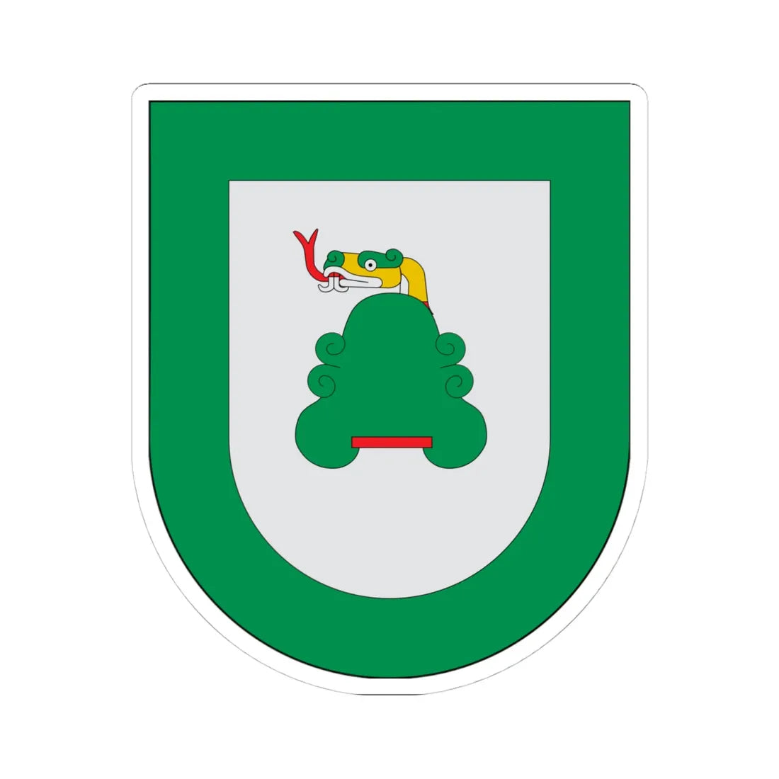 Escudo Coatepec (Mexico) (Coat of Arms) STICKER Vinyl Kiss-Cut Decal 4 Inch White - The Sticker Space