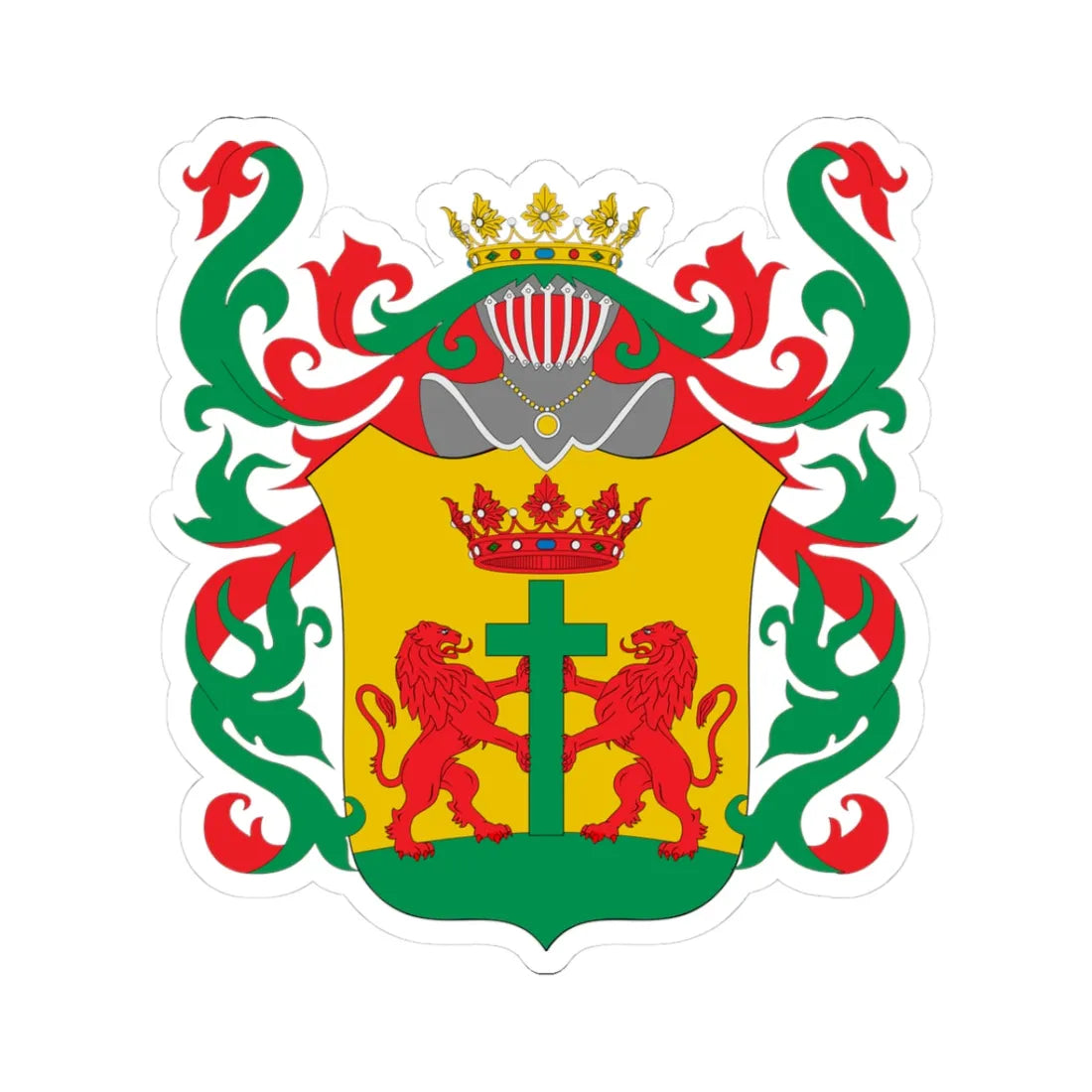 Escudo colonial de Cartagena de Indias (Colombia) (Coat of Arms) STICKER Vinyl Kiss-Cut Decal 3 Inch White - The Sticker Space