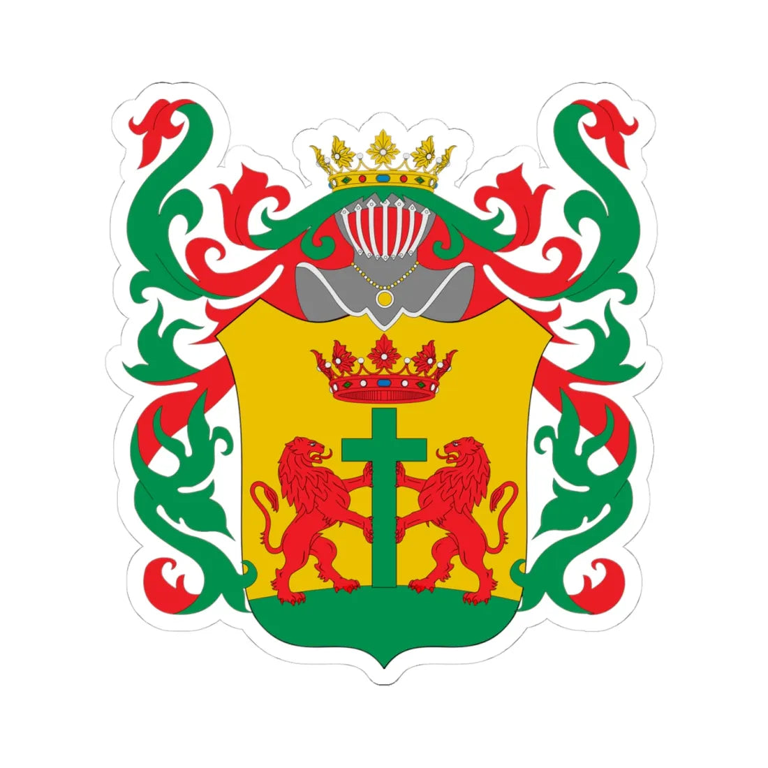 Escudo colonial de Cartagena de Indias (Colombia) (Coat of Arms) STICKER Vinyl Kiss-Cut Decal 4 Inch White - The Sticker Space