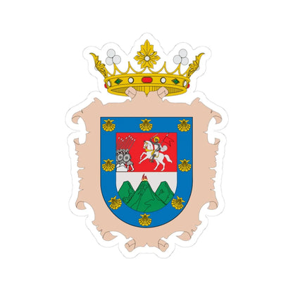 Escudo colonial de la ciudad de Guatemala (Costa Rica) (Coat of Arms) STICKER Vinyl Kiss-Cut Decal 3 Inch White - The Sticker Space