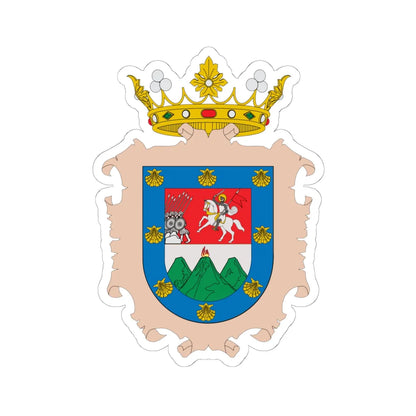 Escudo colonial de la ciudad de Guatemala (Costa Rica) (Coat of Arms) STICKER Vinyl Kiss-Cut Decal 6 Inch White - The Sticker Space