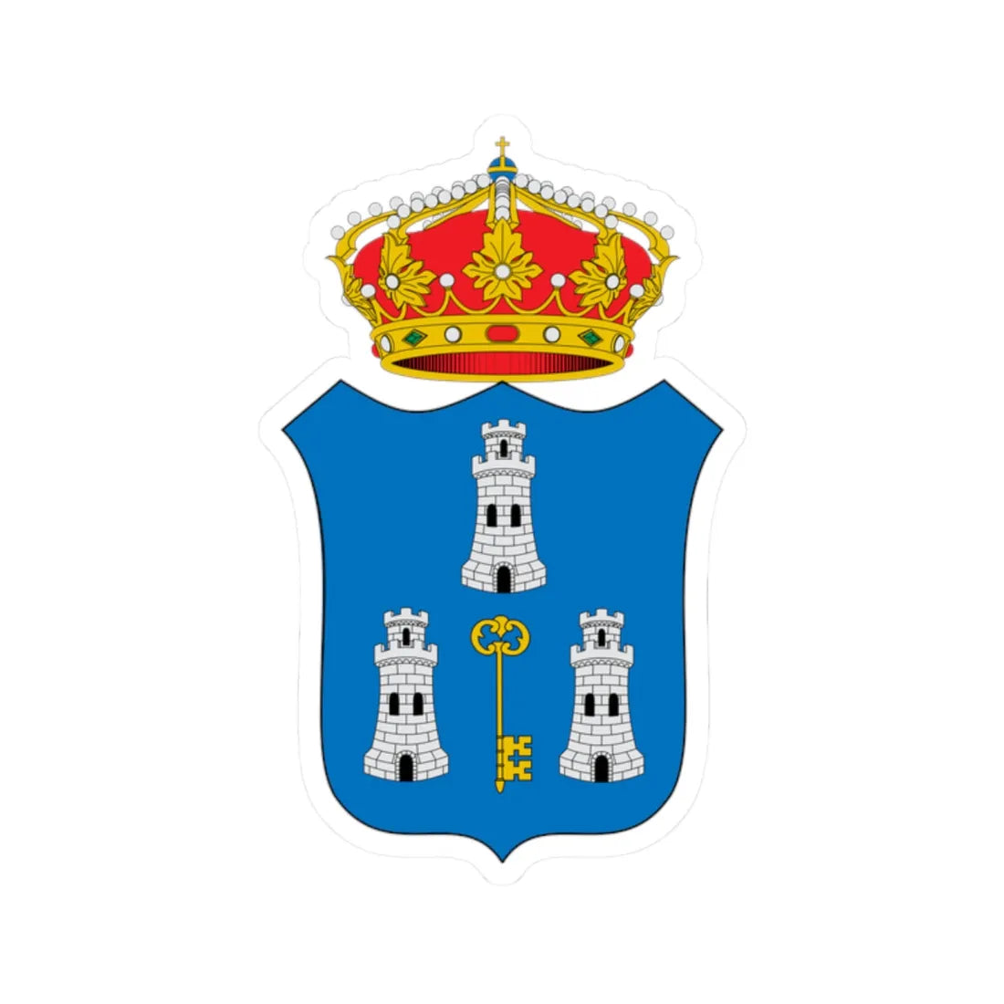 Escudo Colonial de La Habana (Cuba) (Coat of Arms) STICKER Vinyl Kiss-Cut Decal 2 Inch White - The Sticker Space