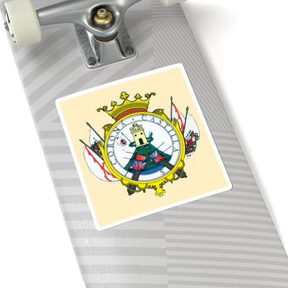 Escudo colonial de Montevideo (Equatorial Guinea) (Coat of Arms) STICKER Vinyl Kiss-Cut Decal - The Sticker Space