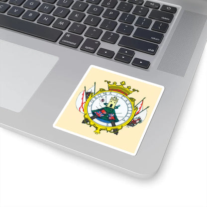 Escudo colonial de Montevideo (Equatorial Guinea) (Coat of Arms) STICKER Vinyl Kiss-Cut Decal - The Sticker Space