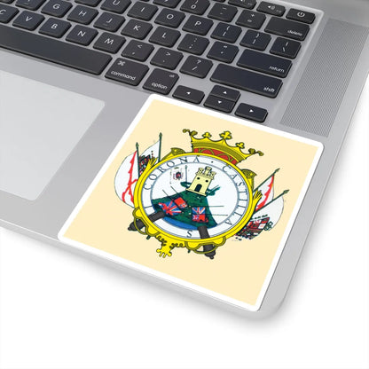 Escudo colonial de Montevideo (Equatorial Guinea) (Coat of Arms) STICKER Vinyl Kiss-Cut Decal - The Sticker Space