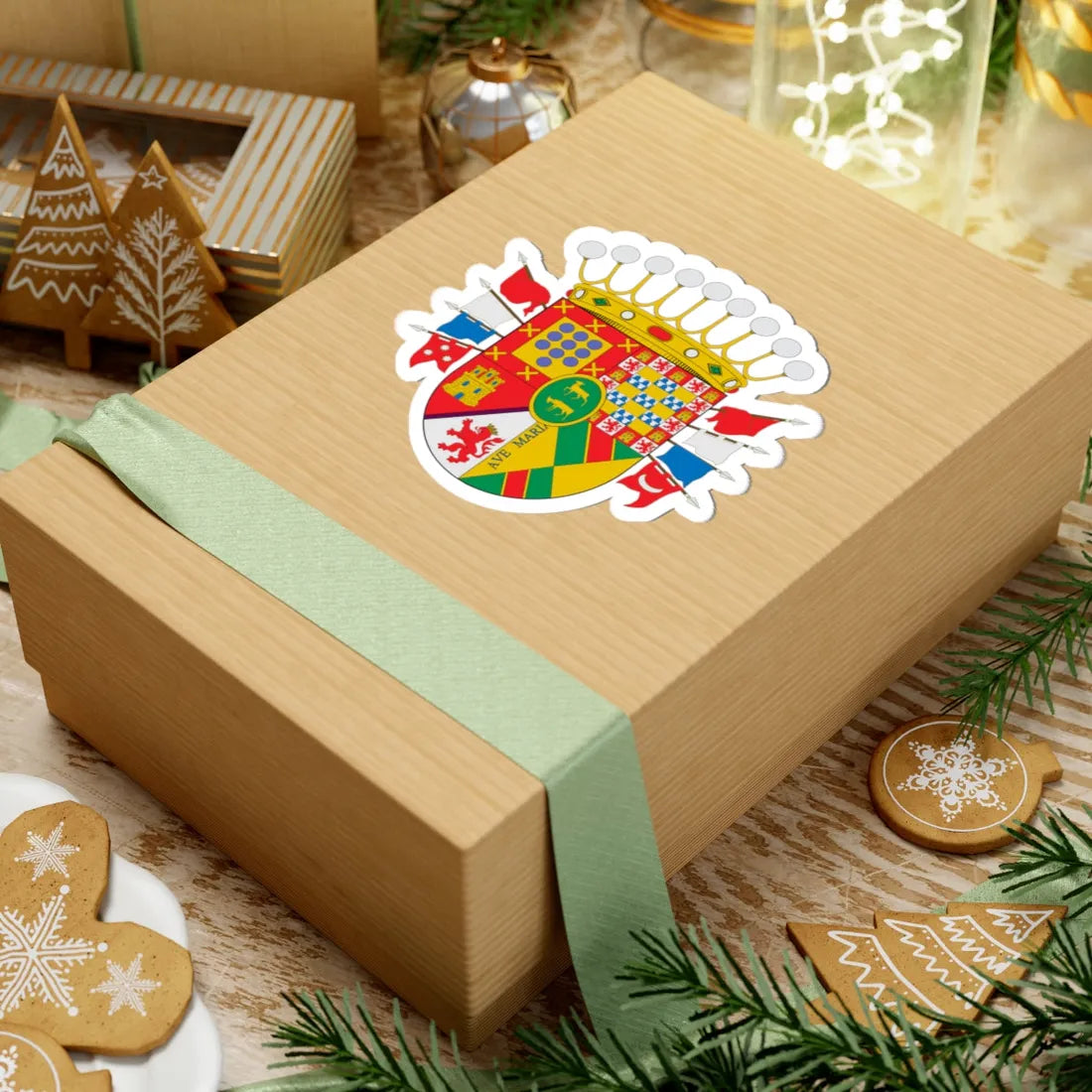 Escudo Condado de Santiago (Costa Rica) (Coat of Arms) STICKER Vinyl Kiss-Cut Decal - The Sticker Space