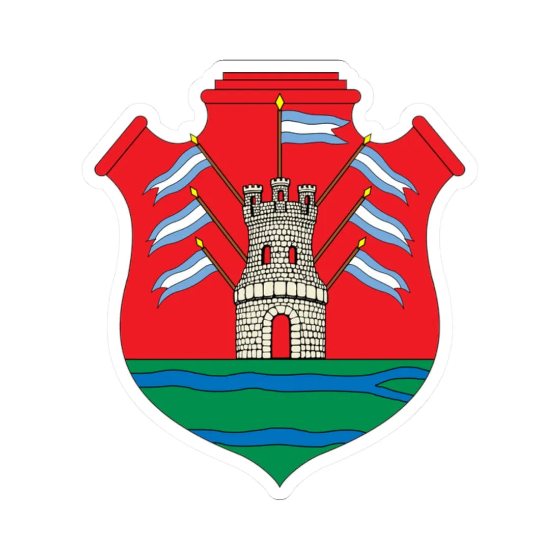 Escudo Córdoba-Argentina-color (Argentina) (Coat of Arms) STICKER Vinyl Kiss-Cut Decal - The Sticker Space
