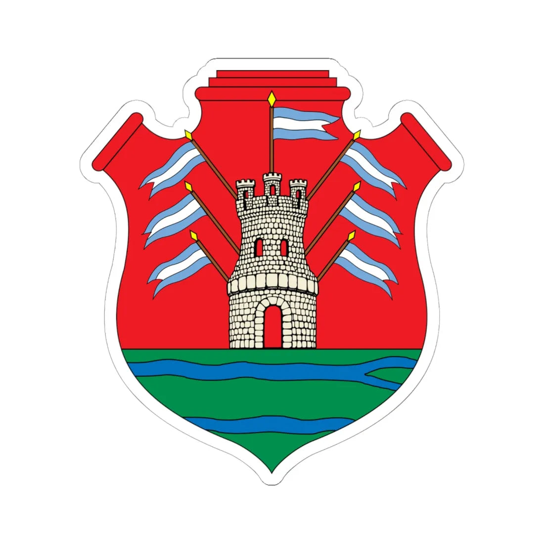 Escudo Córdoba-Argentina-color (Argentina) (Coat of Arms) STICKER Vinyl Kiss-Cut Decal - The Sticker Space