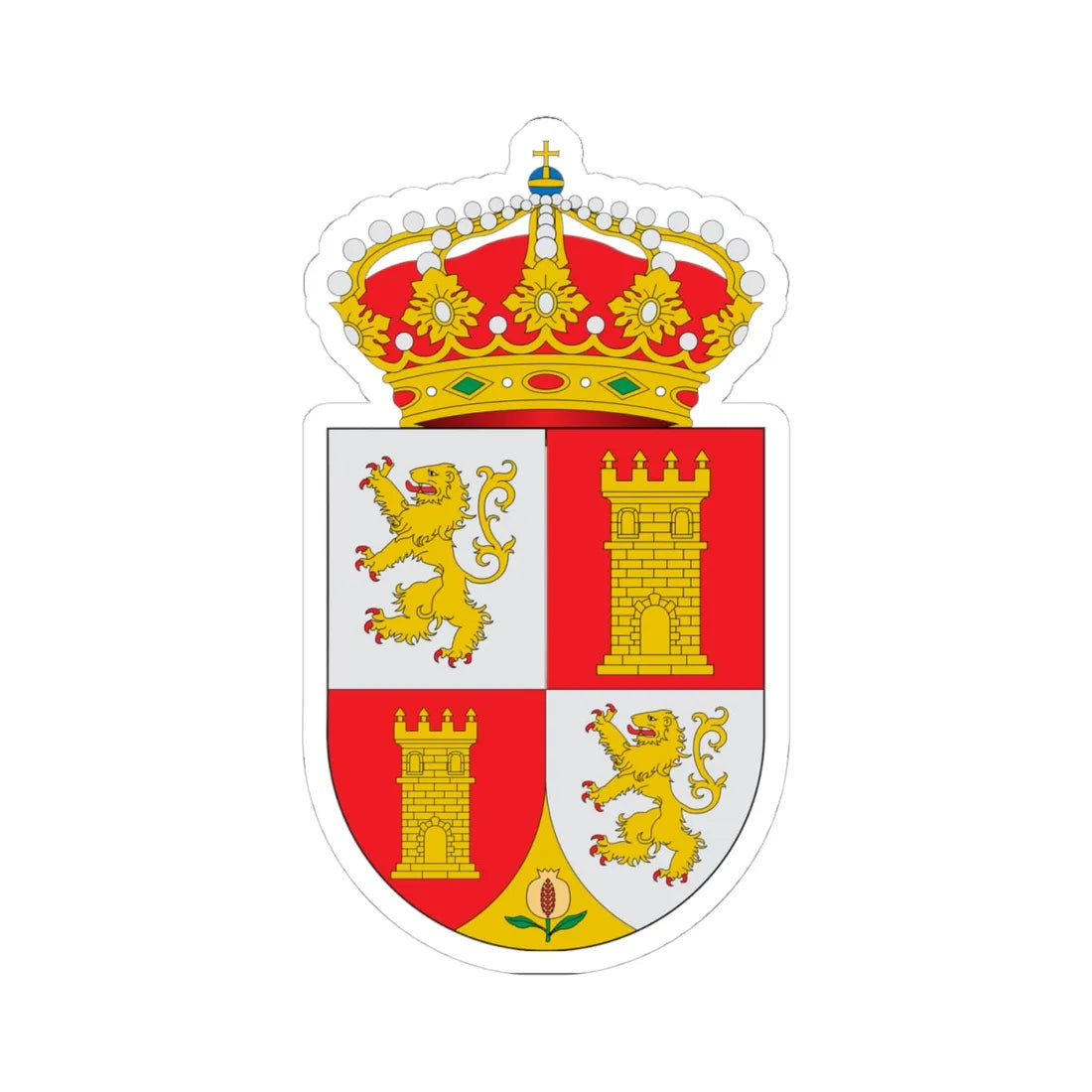Escudo Cuautlancingo (Costa Rica) (Coat of Arms) STICKER Vinyl Kiss-Cut Decal - The Sticker Space
