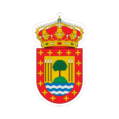 Escudo de A Baña (Spain) (Coat of Arms) STICKER Vinyl Kiss-Cut Decal 4 Inch White - The Sticker Space