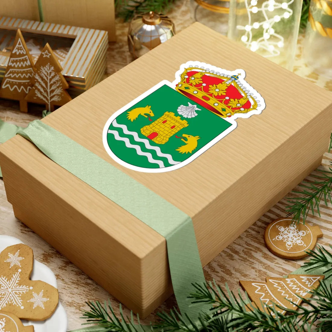 Escudo de A Fonsagrada (Spain) (Coat of Arms) STICKER Vinyl Kiss-Cut Decal - The Sticker Space