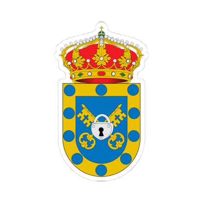 Escudo de A Mezquita (Spain) (Coat of Arms) STICKER Vinyl Kiss-Cut Decal 4 Inch White - The Sticker Space