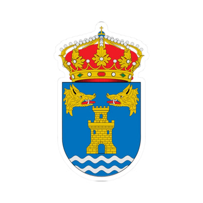 Escudo de A Porqueira (Spain) (Coat of Arms) STICKER Vinyl Kiss-Cut Decal 2 Inch White - The Sticker Space