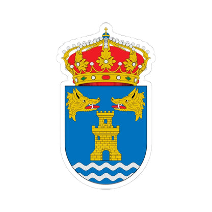 Escudo de A Porqueira (Spain) (Coat of Arms) STICKER Vinyl Kiss-Cut Decal 4 Inch White - The Sticker Space