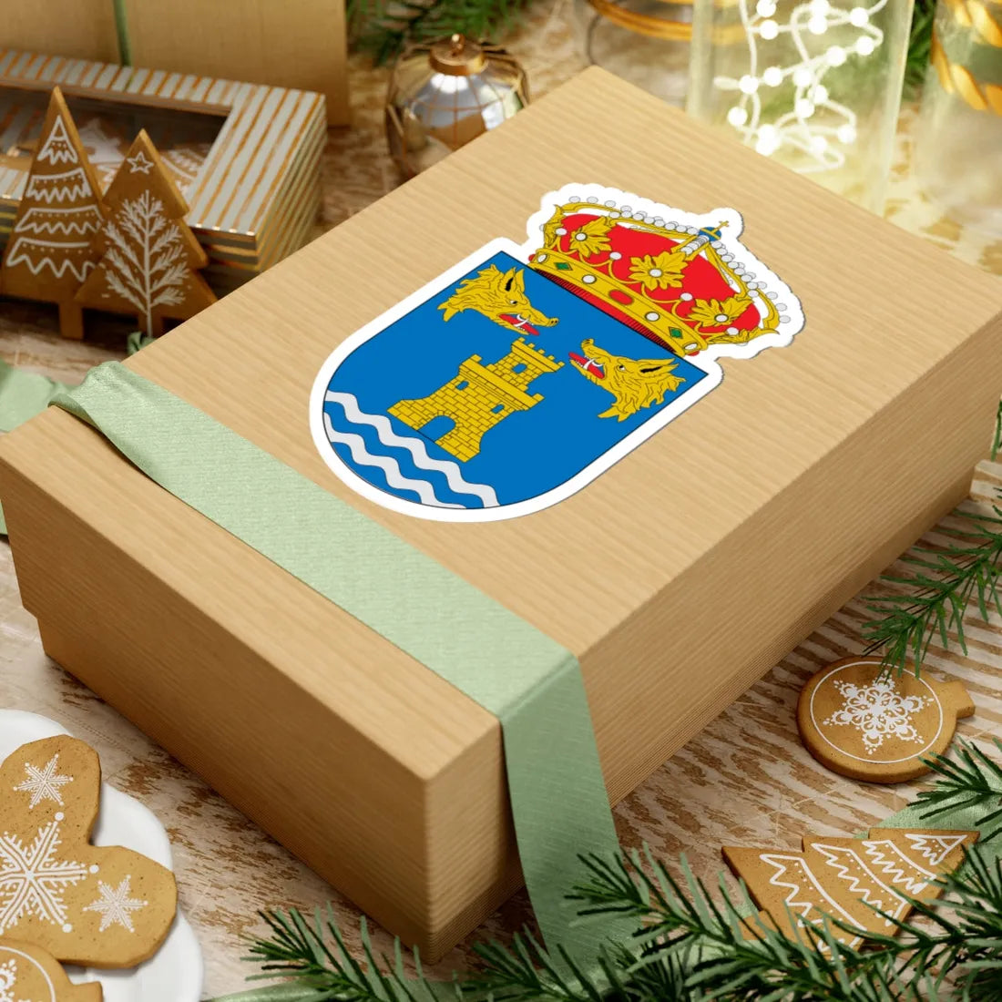 Escudo de A Porqueira (Spain) (Coat of Arms) STICKER Vinyl Kiss-Cut Decal - The Sticker Space