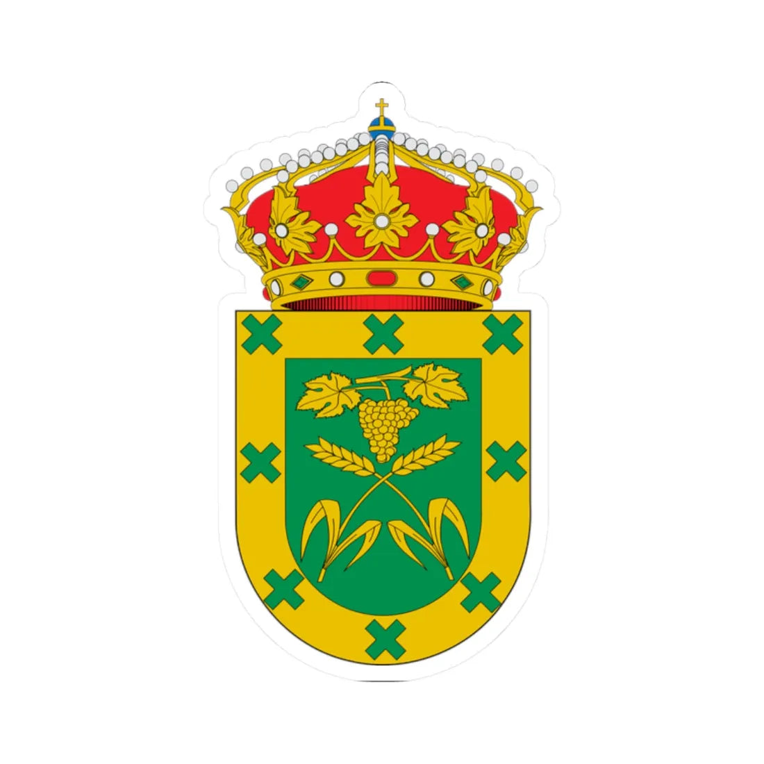 Escudo de A Teixeira (Spain) (Coat of Arms) STICKER Vinyl Kiss-Cut Decal 2 Inch White - The Sticker Space