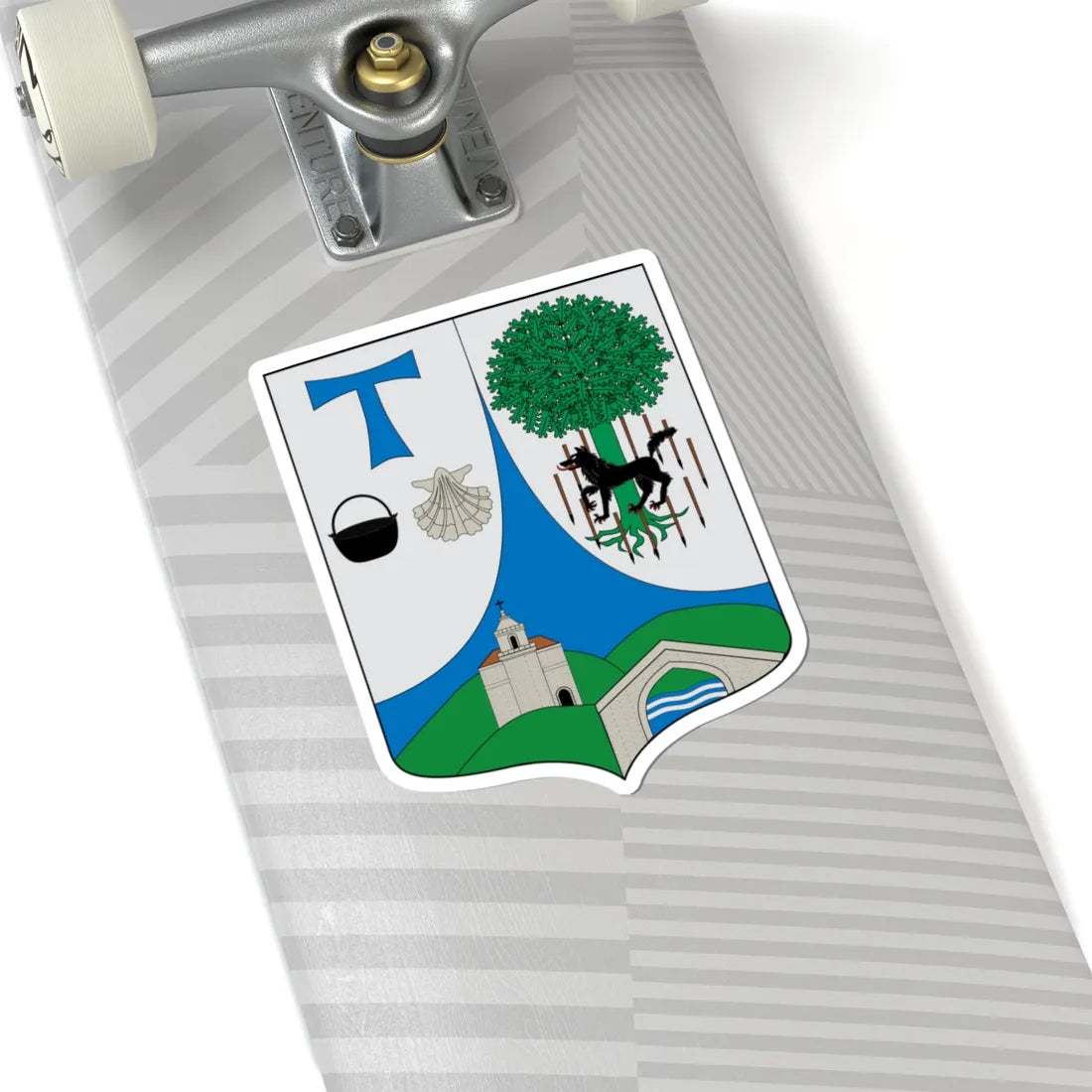Escudo de Abadiño (Spain) (Coat of Arms) STICKER Vinyl Kiss-Cut Decal - The Sticker Space