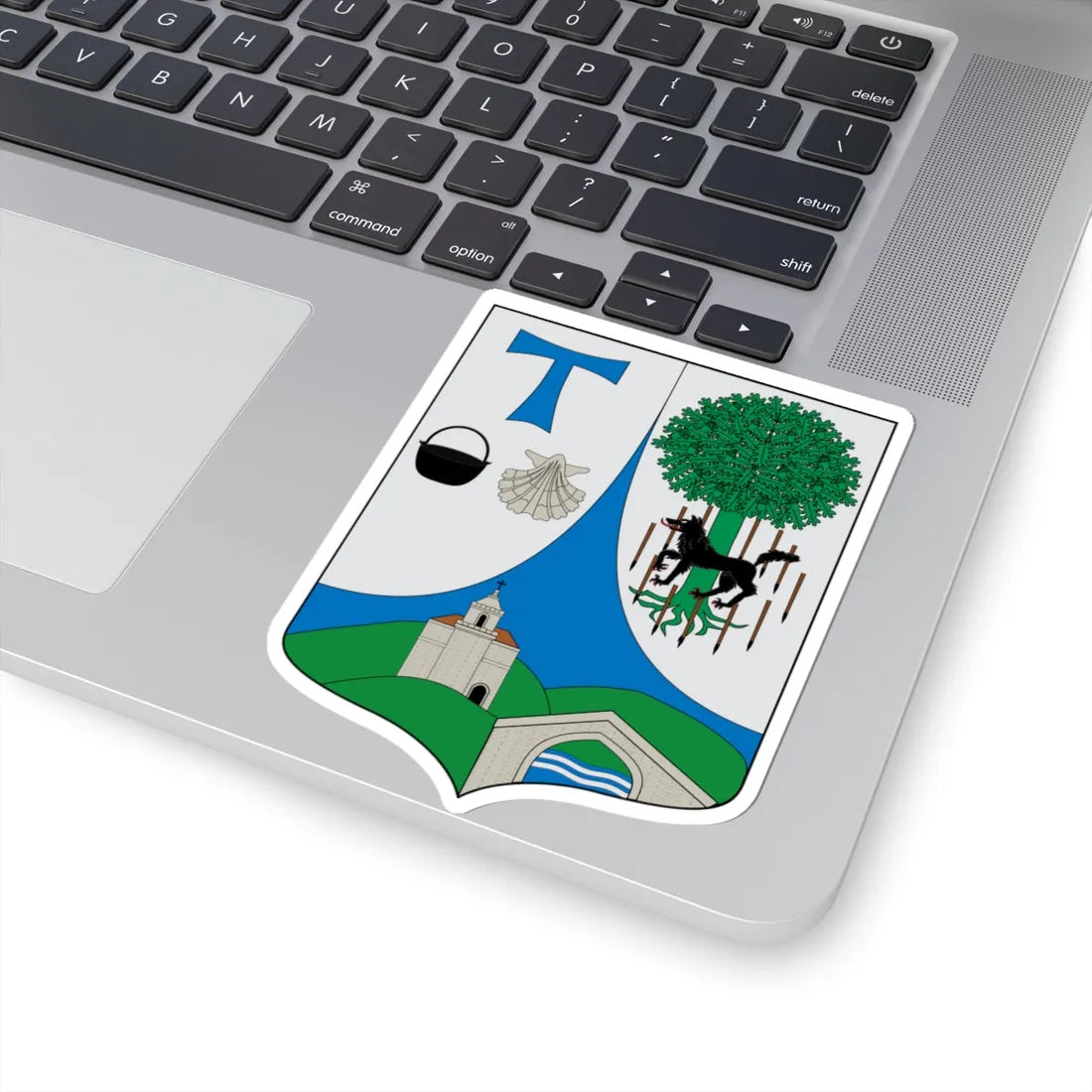 Escudo de Abadiño (Spain) (Coat of Arms) STICKER Vinyl Kiss-Cut Decal - The Sticker Space