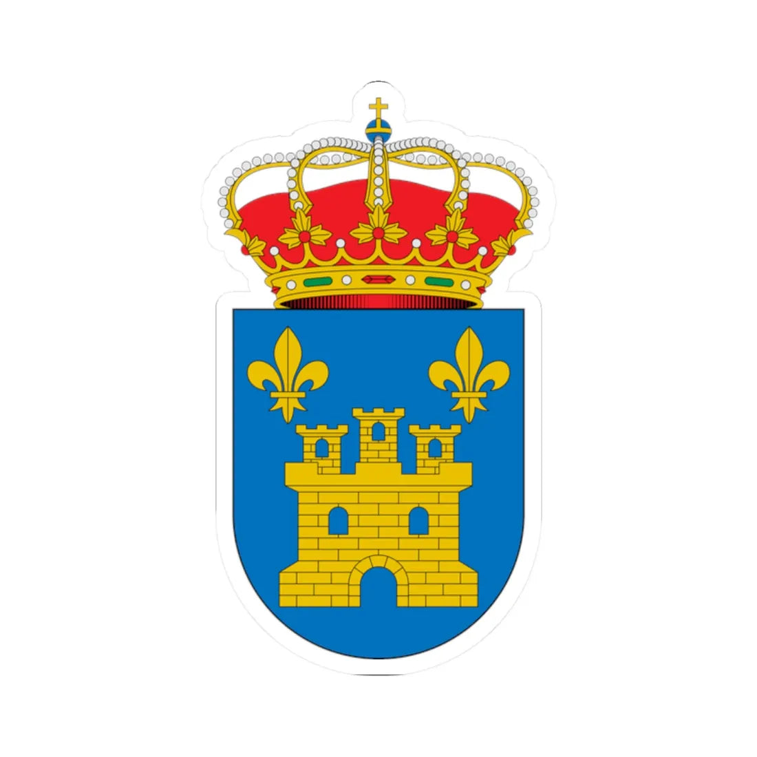 Escudo de Abadín Lugo (Spain) (Coat of Arms) STICKER Vinyl Kiss-Cut Decal 2 Inch White - The Sticker Space