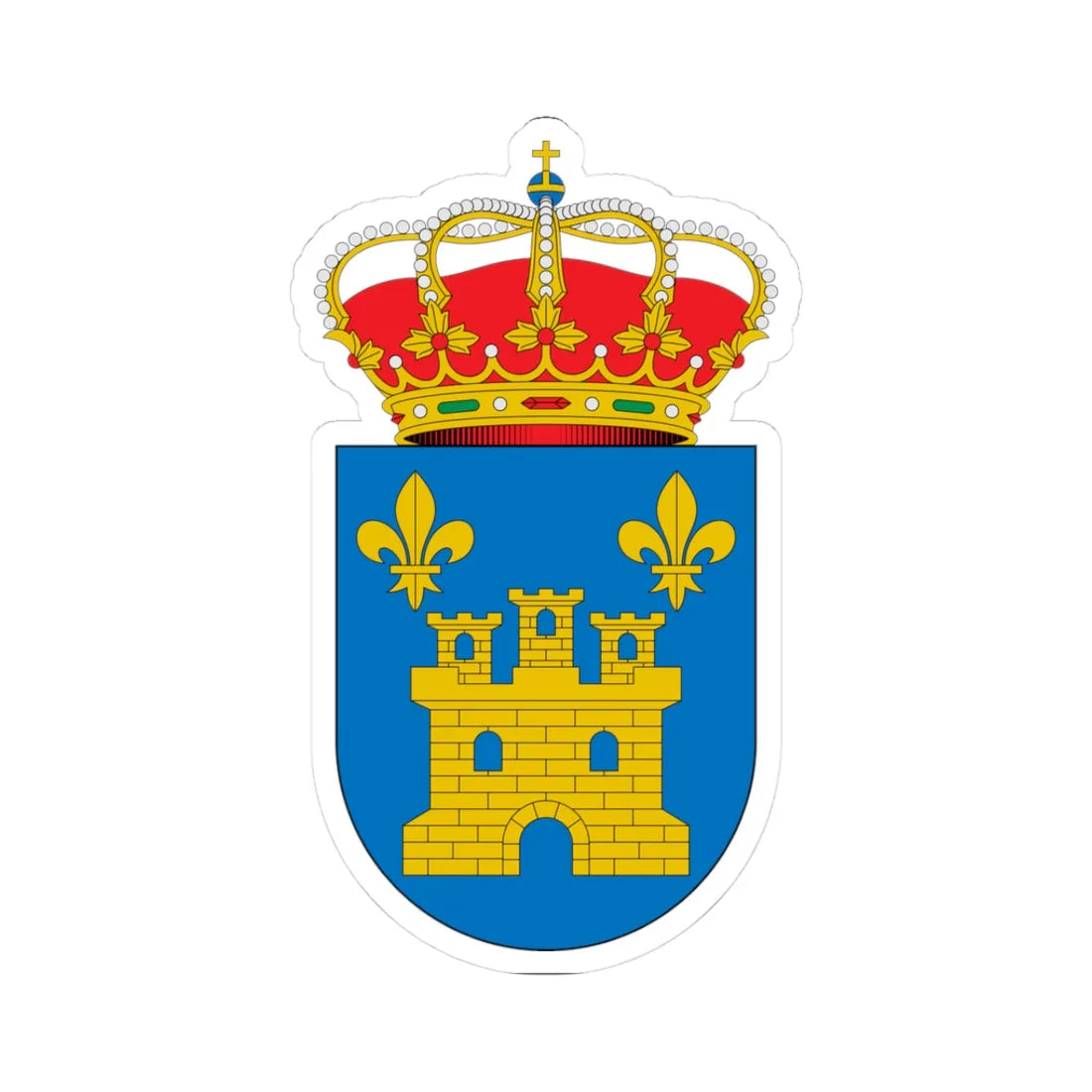 Escudo de Abadín Lugo (Spain) (Coat of Arms) STICKER Vinyl Kiss-Cut Decal 3 Inch White - The Sticker Space
