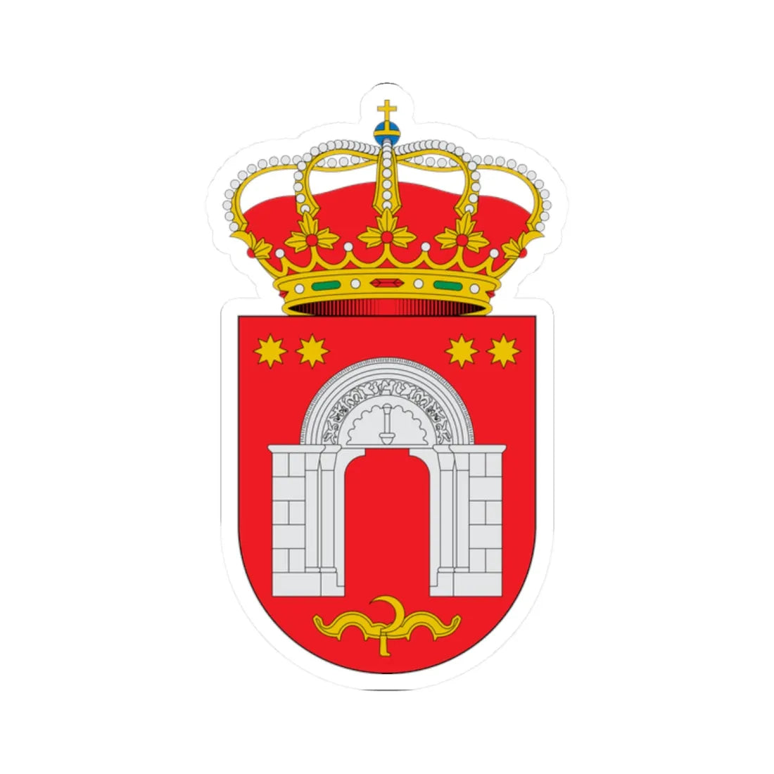 Escudo de Abajas Burgos (Spain) (Coat of Arms) STICKER Vinyl Kiss-Cut Decal 2 Inch White - The Sticker Space