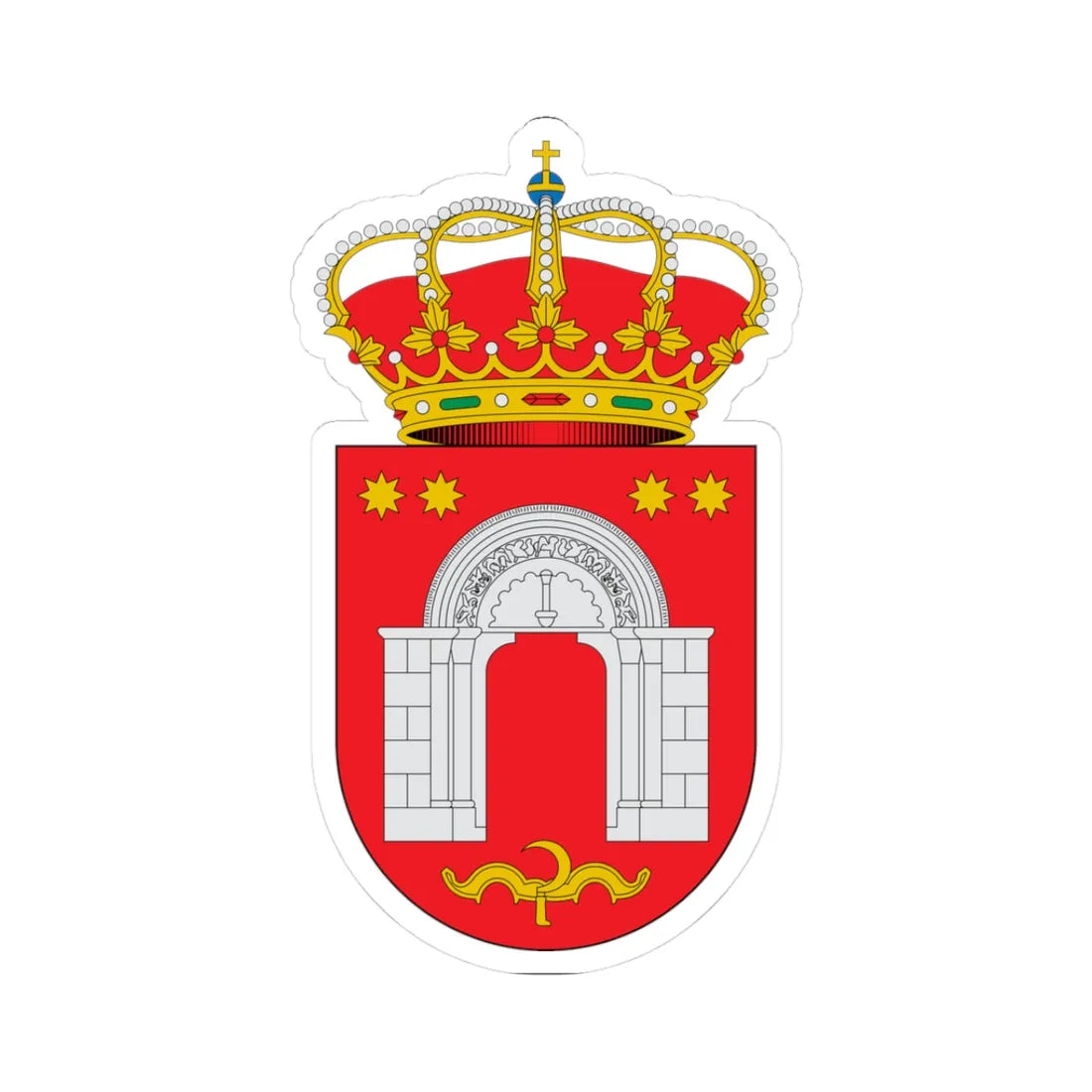 Escudo de Abajas Burgos (Spain) (Coat of Arms) STICKER Vinyl Kiss-Cut Decal 3 Inch White - The Sticker Space