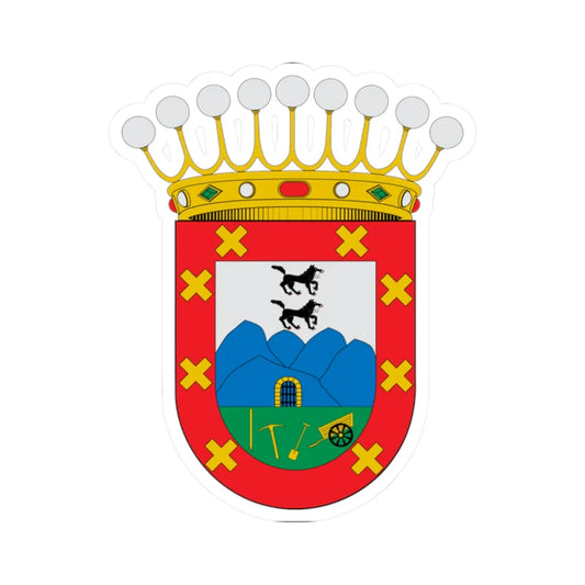 Escudo de Abanto Vizcaya (Spain) (Coat of Arms) STICKER Vinyl Kiss-Cut Decal 2 Inch White - The Sticker Space