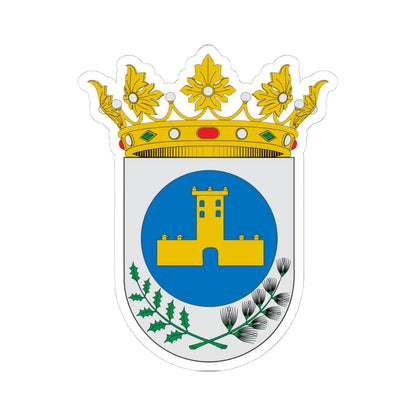 Escudo de Abejuela (Spain) (Coat of Arms) STICKER Vinyl Kiss-Cut Decal 4 Inch White - The Sticker Space