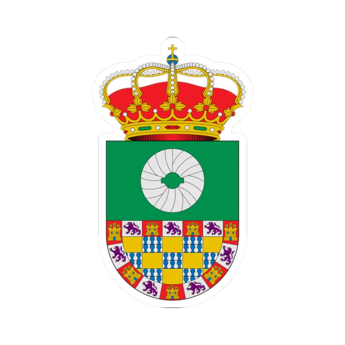 Escudo de Abengibre Albacete (Spain) (Coat of Arms) STICKER Vinyl Kiss-Cut Decal 2 Inch White - The Sticker Space