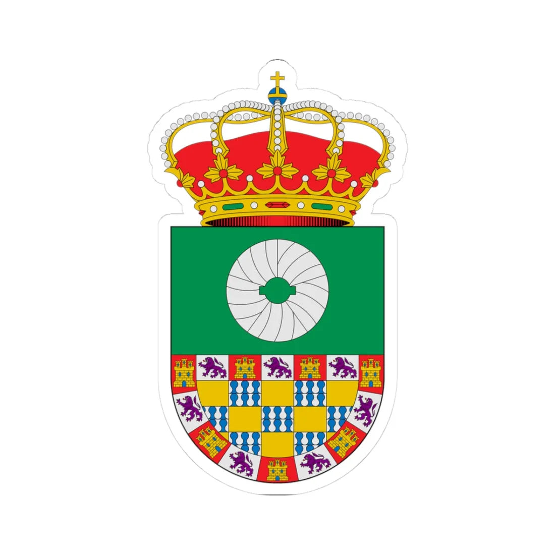 Escudo de Abengibre Albacete (Spain) (Coat of Arms) STICKER Vinyl Kiss-Cut Decal 3 Inch White - The Sticker Space